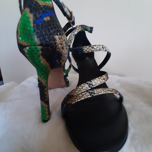 Multi-Color Strappy Heels - Picture 5 of 7